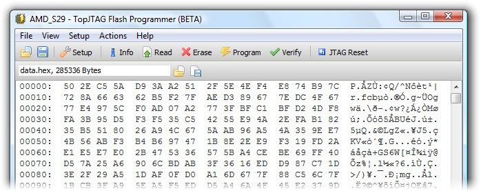 TopJTAG Flash Programmer screenshot